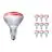 Voordeelpak 10x Philips BR125 IR 250W E27 230-250V Rood