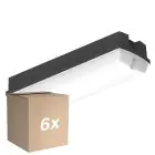 Voordeelpak 6x Ledvance LED Bulkhead Compact Zwart 8W 840lm - 830 Warm Wit | 356x115mm - IP65